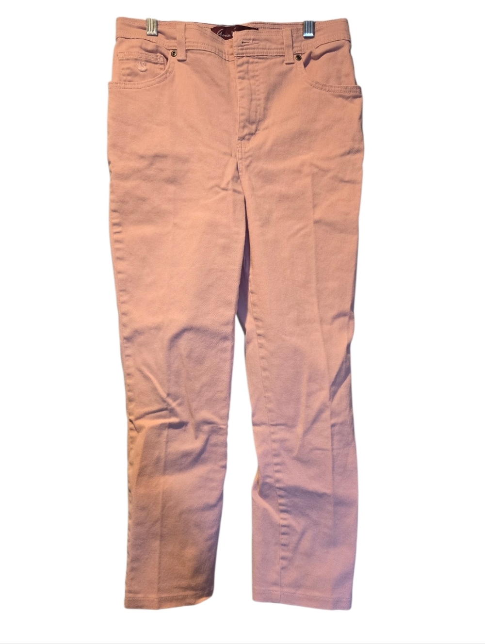 Gloria Vanderbilt Straight Leg Pants in Peach Blush